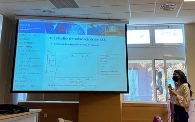 Sara López Ramírez, Mechanical Engineering student, has defended his final degree project, entitled «Recovery of CO2 from wastewater mineralization by olive pomace biochar